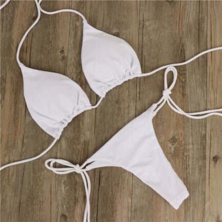 Conjunto de Biquíni Brasileiro Sexy 2024: Sutiã com Enchimento Push-up e Calcinha Fio Dental - Image 4