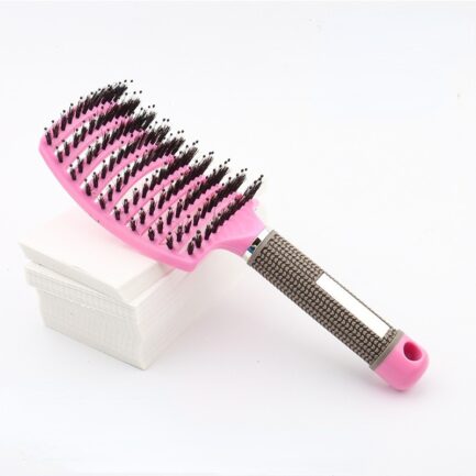 StylePro Escova de Cabelo Massajadora Profissional de Salão de Beleza com Cerdas de Nylon - Image 5