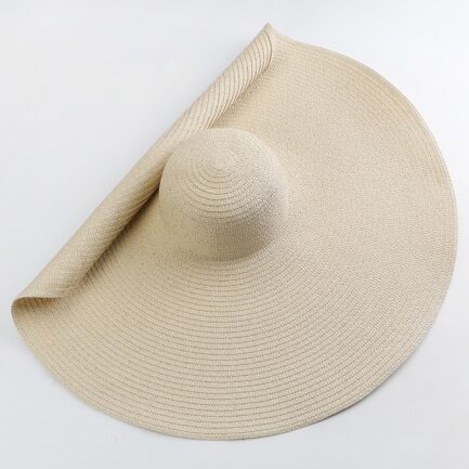 Chapéu de Praia com Aba Larga e Proteção UV - Estilo e Elegância para o Verão - Image 6