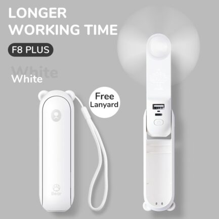 Ventoinha Portátil 3 em 1 USB 4800mAh Recarregável com Funcionalidade de Power Bank e Lanterna - Image 7