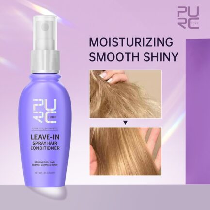PURC Spray Leave-In de Óleo de Coco - Tratamento Capilar Hidratante Controlo do Frizz Brilho Suavidade Reparação Cabelo Danificado Cuidado 50ml - Image 3