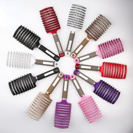 StylePro Escova de Cabelo Massajadora Profissional de Salão de Beleza com Cerdas de Nylon - Image 4