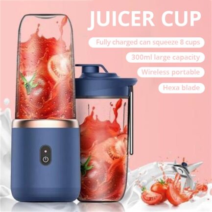 Liquidificador Portátil Elétrico com Lâmina de Aço Inoxidável + Copo com Tampa 300ml - Image 2