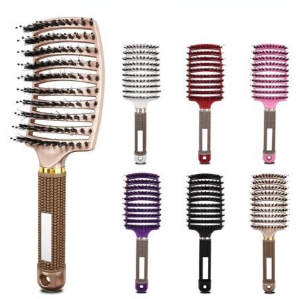 StylePro Escova de Cabelo Massajadora Profissional de Salão de Beleza com Cerdas de Nylon - Image 7