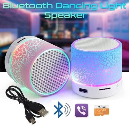 Mini Coluna de Som Portátil A9 com Bluetooth 4.1 e Alto-falante Subwoofer LED