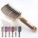 StylePro Escova de Cabelo Massajadora Profissional de Salão de Beleza com Cerdas de Nylon