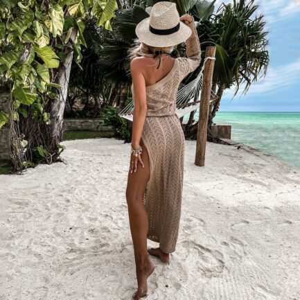 Túnica de Crochê de Praia Assimétrico - Estilo e Elegância para o Verão 2024 - Image 2