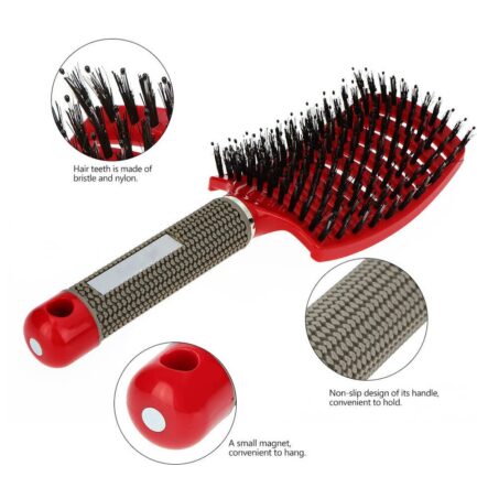 StylePro Escova de Cabelo Massajadora Profissional de Salão de Beleza com Cerdas de Nylon - Image 9