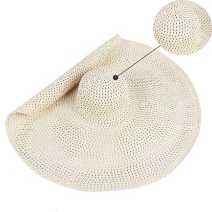 Chapéu de Praia com Aba Larga e Proteção UV - Estilo e Elegância para o Verão - Image 14