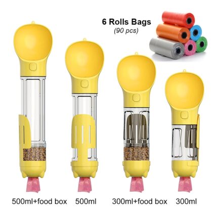 Garrafa 4 em 1 para Água, Comida e Limpeza para Cães e Gatos + Brinde - Image 2