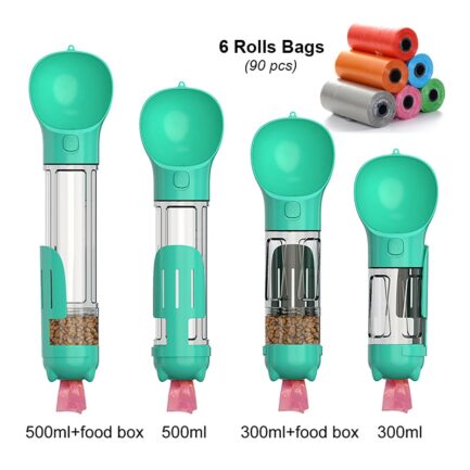 Garrafa 4 em 1 para Água, Comida e Limpeza para Cães e Gatos + Brinde - Image 11