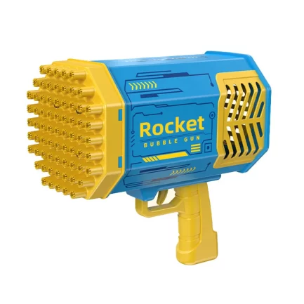 Pistola de Bolhas de Sabão Rocket com 69 Orifícios com Luz LED