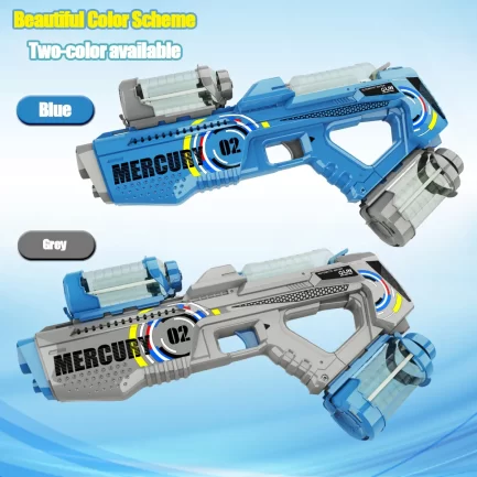 Pistola/Metralhadora de Água Automática Disparo Contínuo com Luz LED Recarregável - Image 6