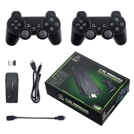 Consola de Jogos Retro sem Fios 4K 10.000 Jogos com 2 Comandos 64GB
