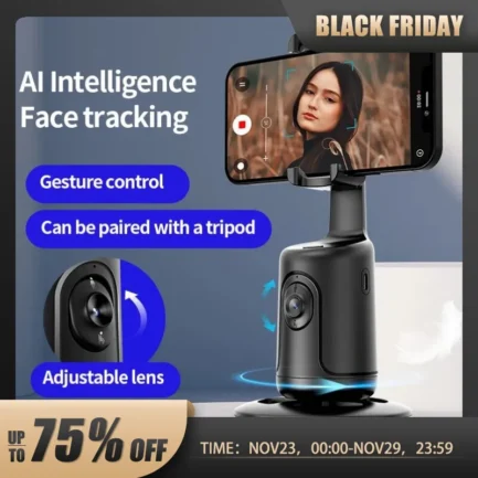 Estabilizador giratório PO1 360 graus Gimbal com Recohecimento Facial para Criadores de Videos - Image 2