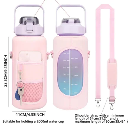 Bolsa/Capa para garrafa de água 2L com alças ajustáveis com bolso  para telemóvel - Image 2