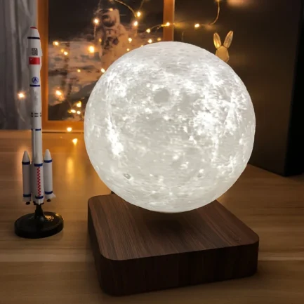 Candeeriro de Mesa Lua Flutuante MOON NIGHT LIGHT Decor Iluminação 14 cm de Diâmetro - Image 5