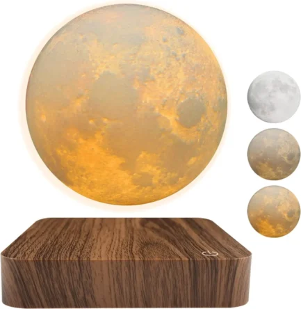Candeeriro de Mesa Lua Flutuante MOON NIGHT LIGHT Decor Iluminação 14 cm de Diâmetro - Image 2