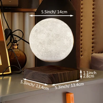 Candeeriro de Mesa Lua Flutuante MOON NIGHT LIGHT Decor Iluminação 14 cm de Diâmetro - Image 6