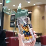 Garrafa de Água Infantil da Patrulha Pata 500ml com Palinha